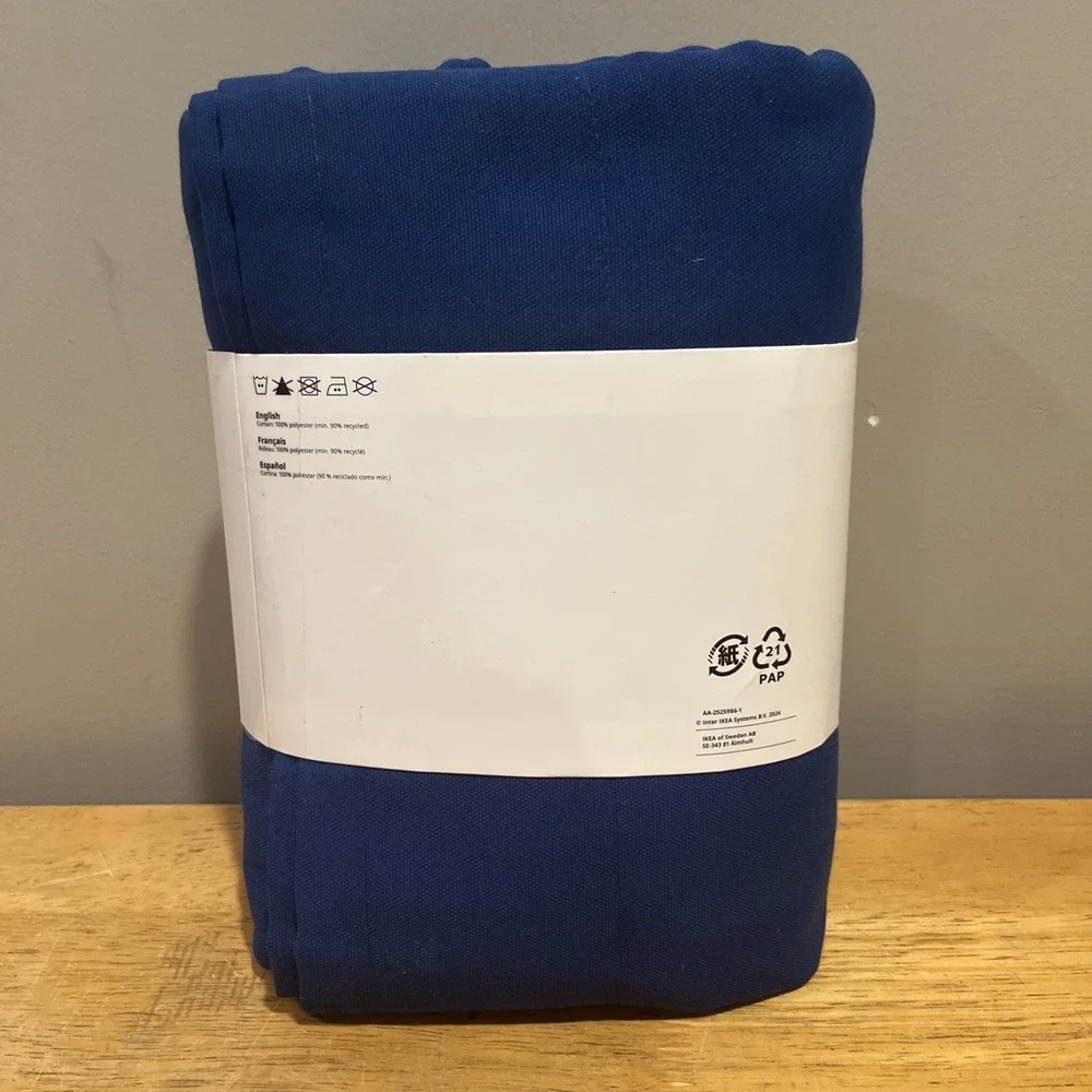 IKEA GINSTMOTT Light Filtering‎ Curtains Dark Blue 57x84